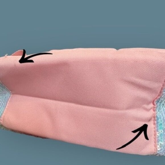 Disneyland Fuzzy Sequins Tie Dye Backpack Ears Furry Pastel Disney - Picture 6 of 6